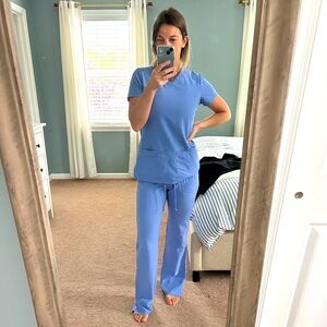 Women’s Light Blue HeartSoul Scrubs - Full XS Set